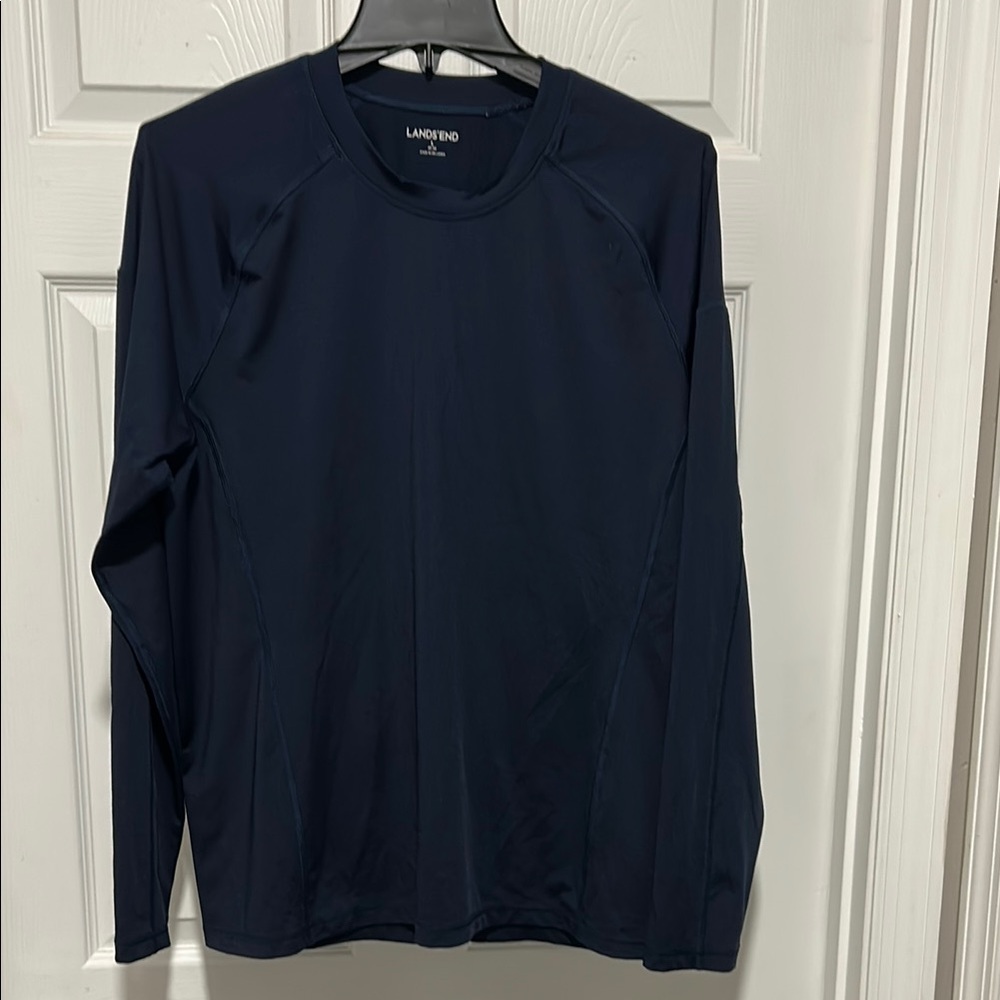 Lands' End navy rash guard